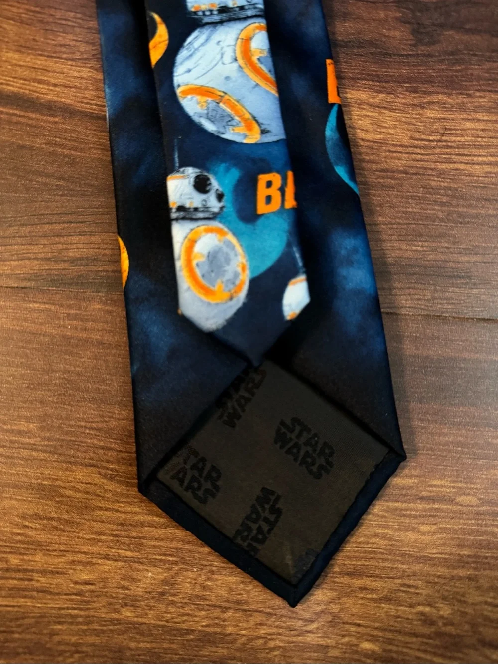 Star Wars BB-8 Kids Tie — Navy Blue and Orange